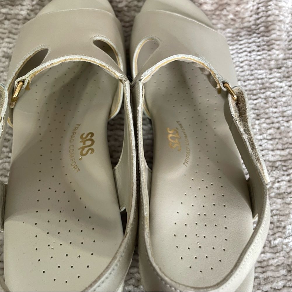 Sas Suntimer Leather Open Toe Block Heel Sandal B… - image 6